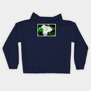 White Trillium 3 Kids Hoodie